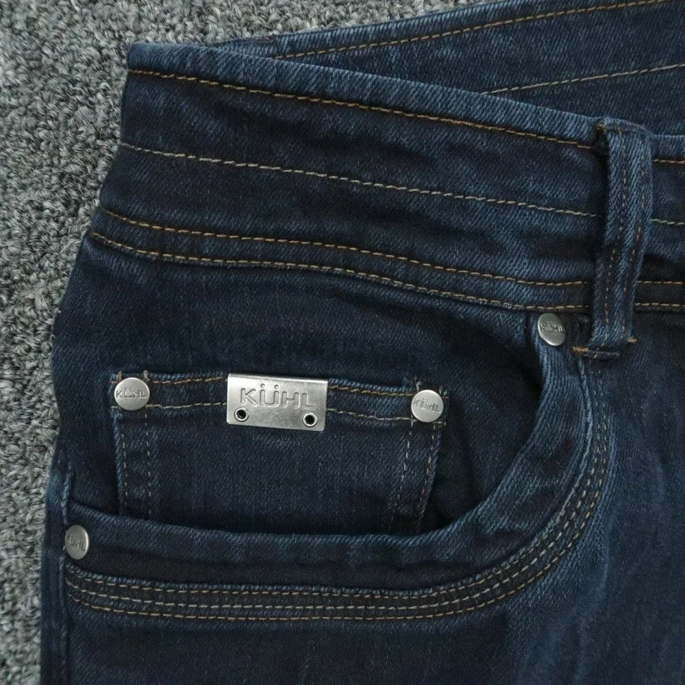 Kuhl Jeans Mens 32x34 Blue Disruptr Straight 5 Pocket Stretch Dark Wash Hiking